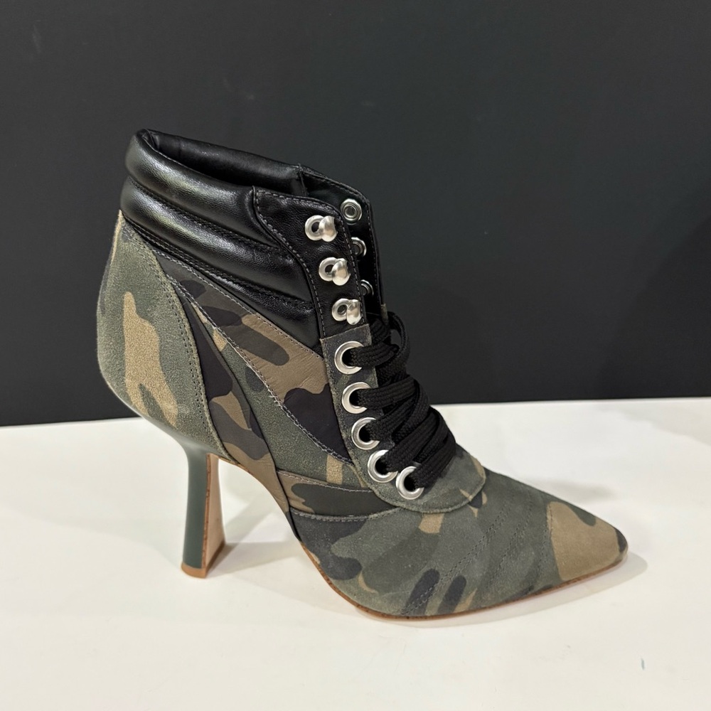 Gianni Bini Camo Heeled Ankle Boots - Picture 2 of 14
